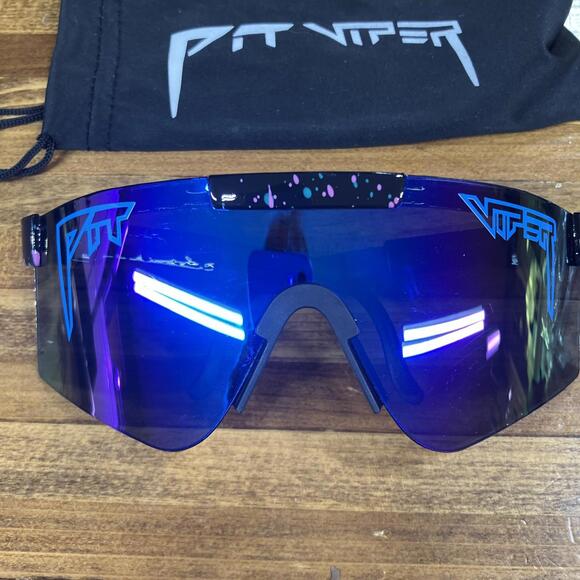 PIT VIPER The Hail Sagan 2000s Polarized Sunglasses Blue/purple - Picture 2 of 6